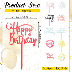 Outus Happy Birthday topper unicorn design adds playful whimsy to celebrations.