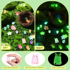 Outus tiny resin figures for dollhouses add charming glow effects.