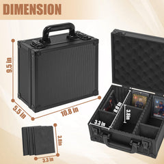 OUUTMEE capacity exceeds 350 toploaders when fully organized across six spaces.