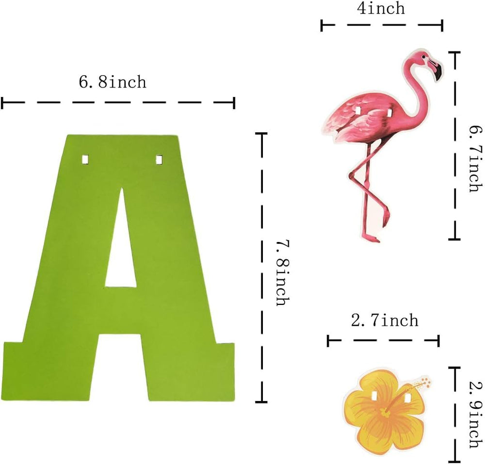 OUYANS flamingo decor piece enhances luau setups with playful tropical charm.
