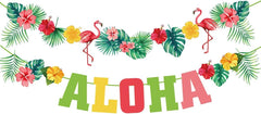 OUYANS Hawaiian Aloha banner decor for beach parties, adds colorful tropical flair.