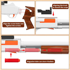 Ouzhimanxing soft bullets with suction cups lock onto targets safely.