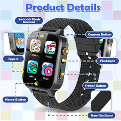 OVV Kids Smart Watch 1.5-inch touchscreen offers simple navigation for kids.