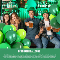 OWill balloon arch decoration idea with green balloons.