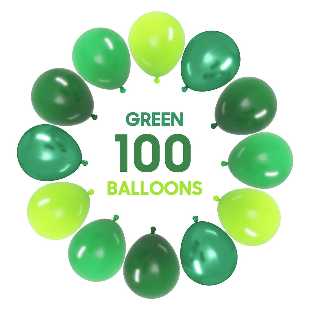 OWill emerald green 12-inch latex balloons for elegant decor.