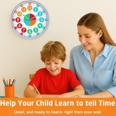 OWLCONIC Kids Clock classroom-decor friendly design doubles as learning tool.