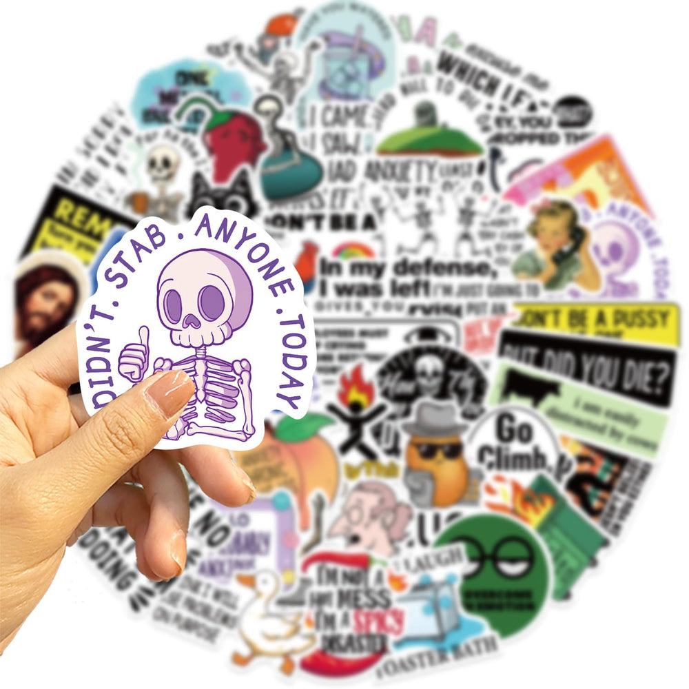 OYALAE easy-peel stickers for quick application on laptops, bottles, and more.