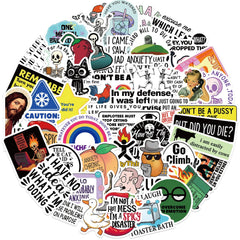 OYALAE funny adults stickers 50pcs 2-3in for laptops and bottles; vibrant, durable designs.
