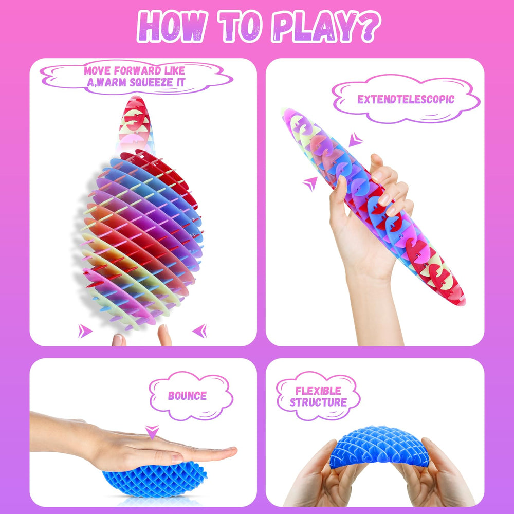 Oyeftp fidget toy with smooth elastic surface for sensory play anytime