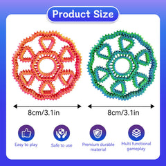 oyeftp magic pizza fidget ring on finger for stress relief and focus