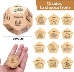 oyeftp wooden dice close-up showing durable, readable engraving for long-lasting use.