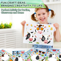 Ozepao cow stickers engaging mix-and-match activity to spark creativity and imagination