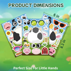 Ozepao cow stickers ideal for party favors classroom activities and playful crafts