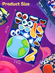 Ozepao outer space sticker showing rockets to decorate gift bags