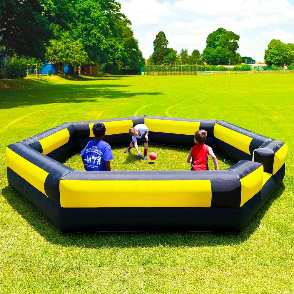 OZIS Gaga Ball Pit 15ft ready setup for quick backyard fun