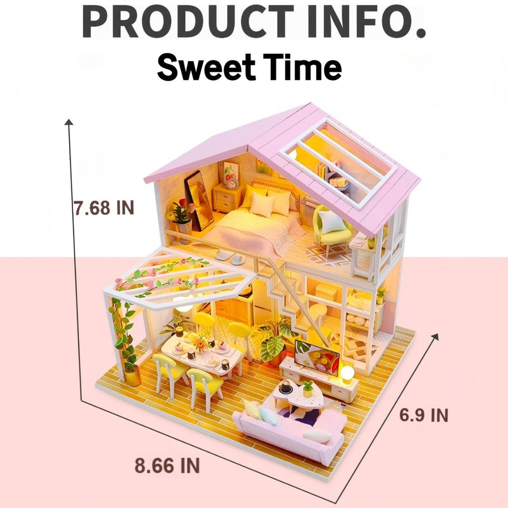 OZJAY DIY miniature house kit contents arranged for quick assembly