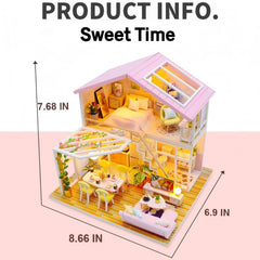 OZJAY DIY miniature house kit contents arranged for quick assembly