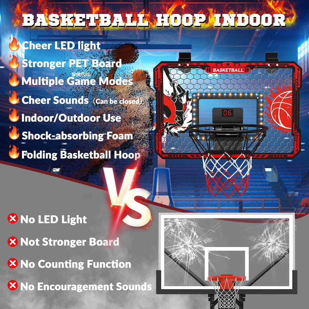 OZMI durable, shatterproof backboard for safe indoor play.