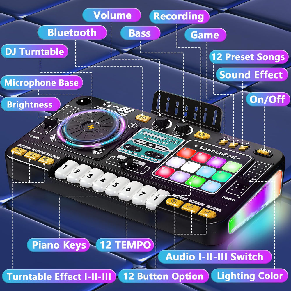 OZMI DJ turntable mode encouraging rhythmic mixing and experimentation.
