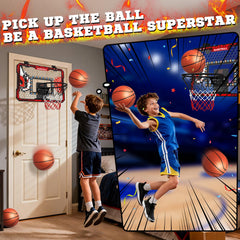 OZMI slam dunk action with spring-loaded rim for exciting, authentic shots.