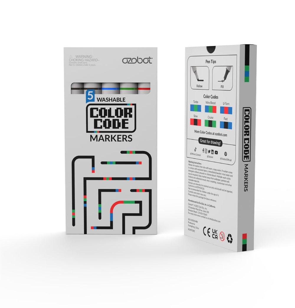 Ozobot dual-sided marker design for versatile coding activities