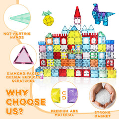 Paaxido builds houses, castles, and bridges with magnets.