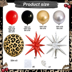 Paayeq red star balloons add festive sparkle to celebrations.