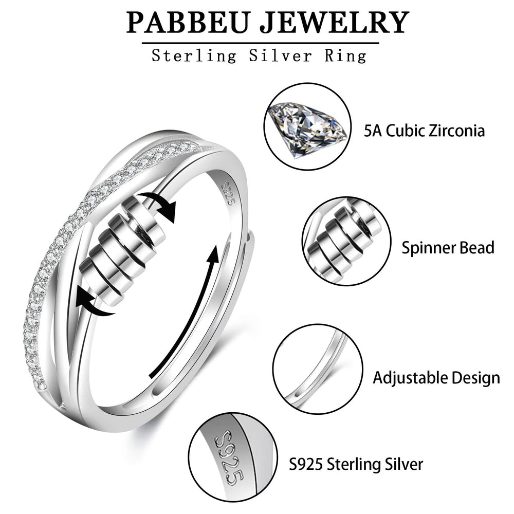 PABBEU To My Daughter sterling silver ring for everyday wear.