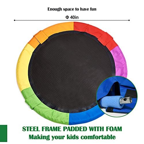 PACEARTH foam-padded iron frame keeps kids comfortable during long backyard play sessions.