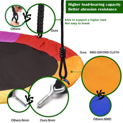 PACEARTH hanging strap set makes secure, easy setup on a sturdy tree limb.