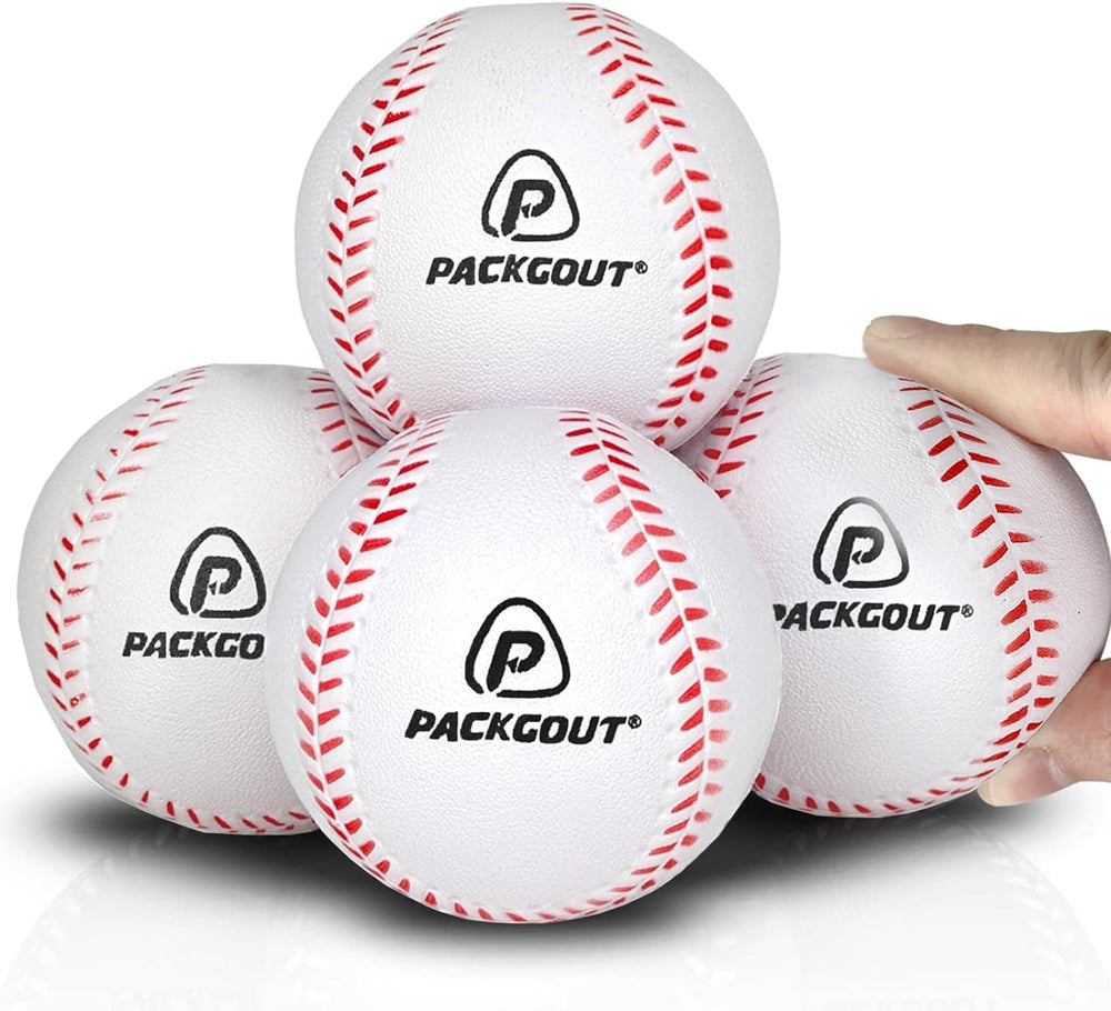 PACKGOUT soft baseballs for kids indoors, safe foam ideal for window-friendly practice.