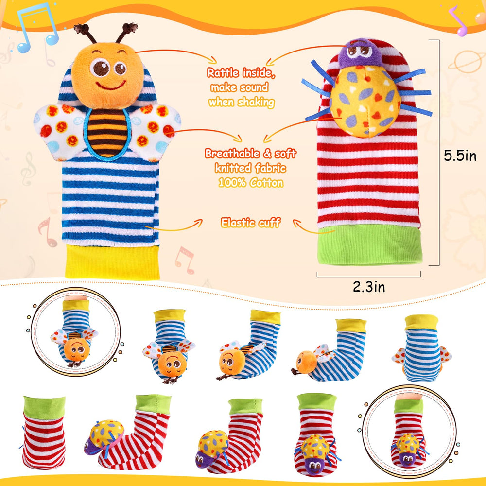 PADONISE garden bug series socks attract attention with colors