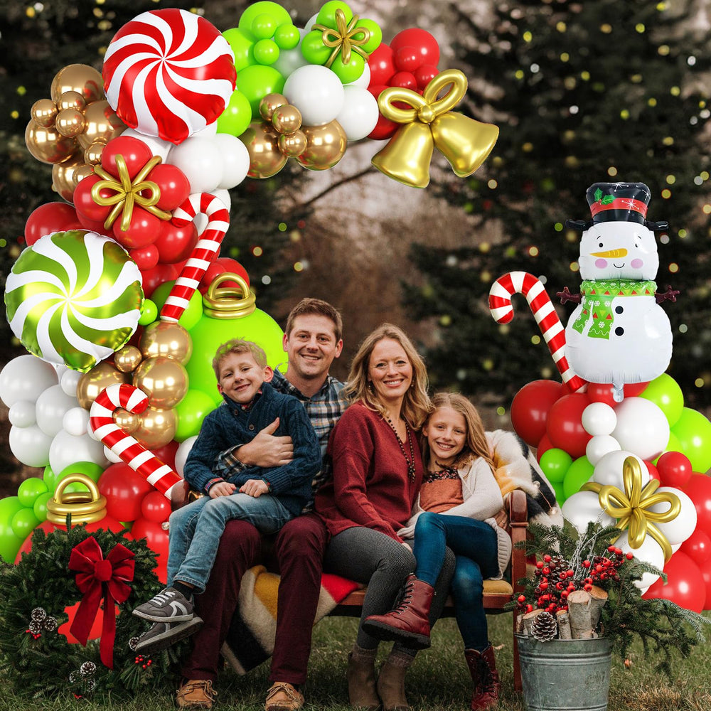 Paeyeq candy cane foil balloons evoke classic Christmas charm and variety.