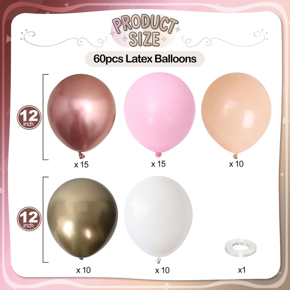Paeyeq chrome gold balloons 12in add metallic shine to celebrations