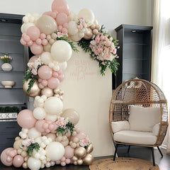 Paeyeq dusty pink 18-inch balloon adds a bold focal point.