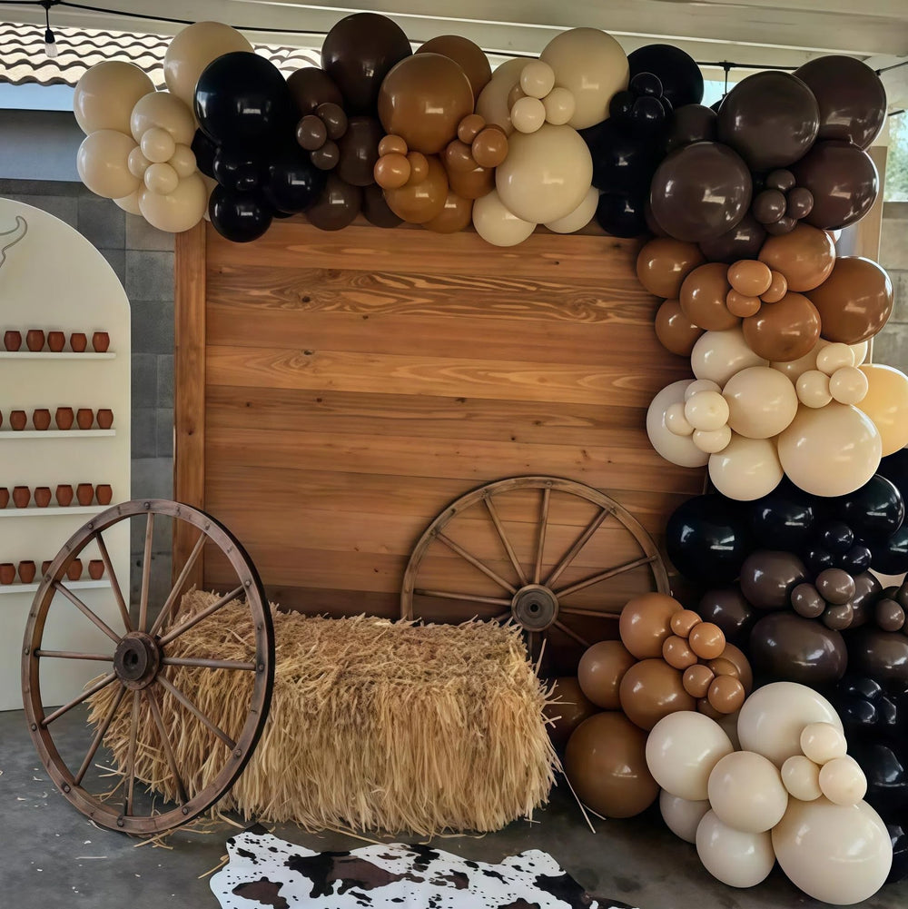 Paayeq light gold 10-inch balloon adds subtle shine to western decor