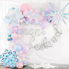 Paeyeq 18-inch pastel blue and purple balloons provide bold focal points