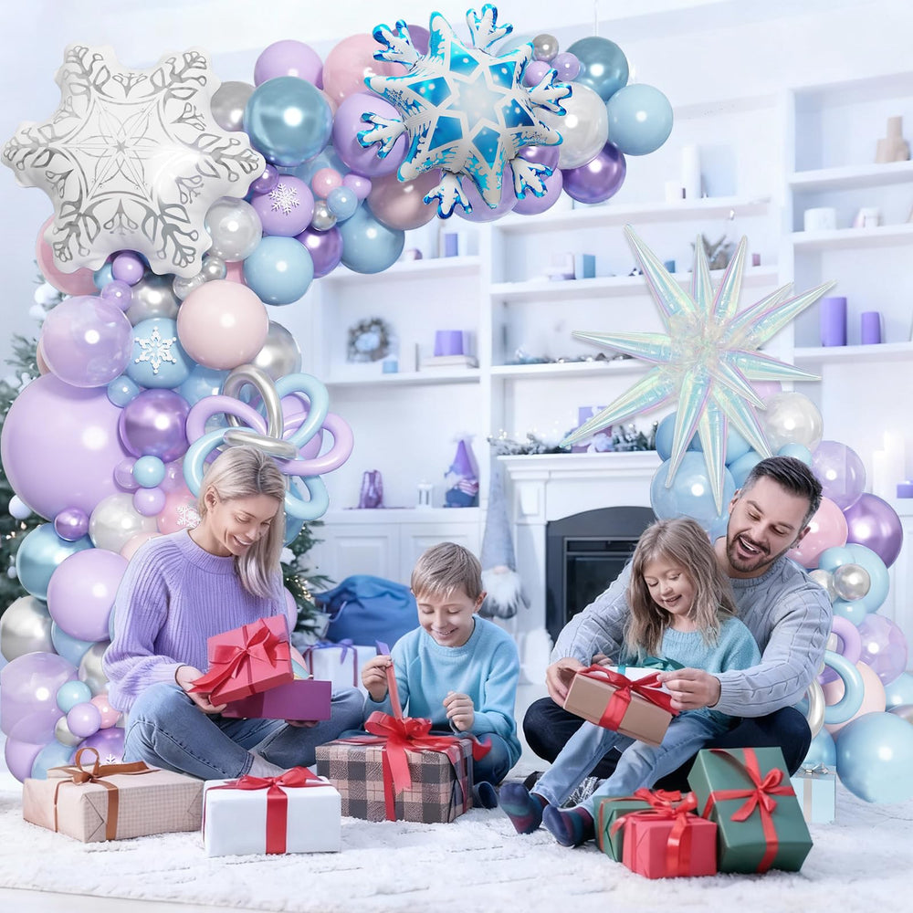 Paeyeq pastel purple balloons add dreamy color to snow princess setups