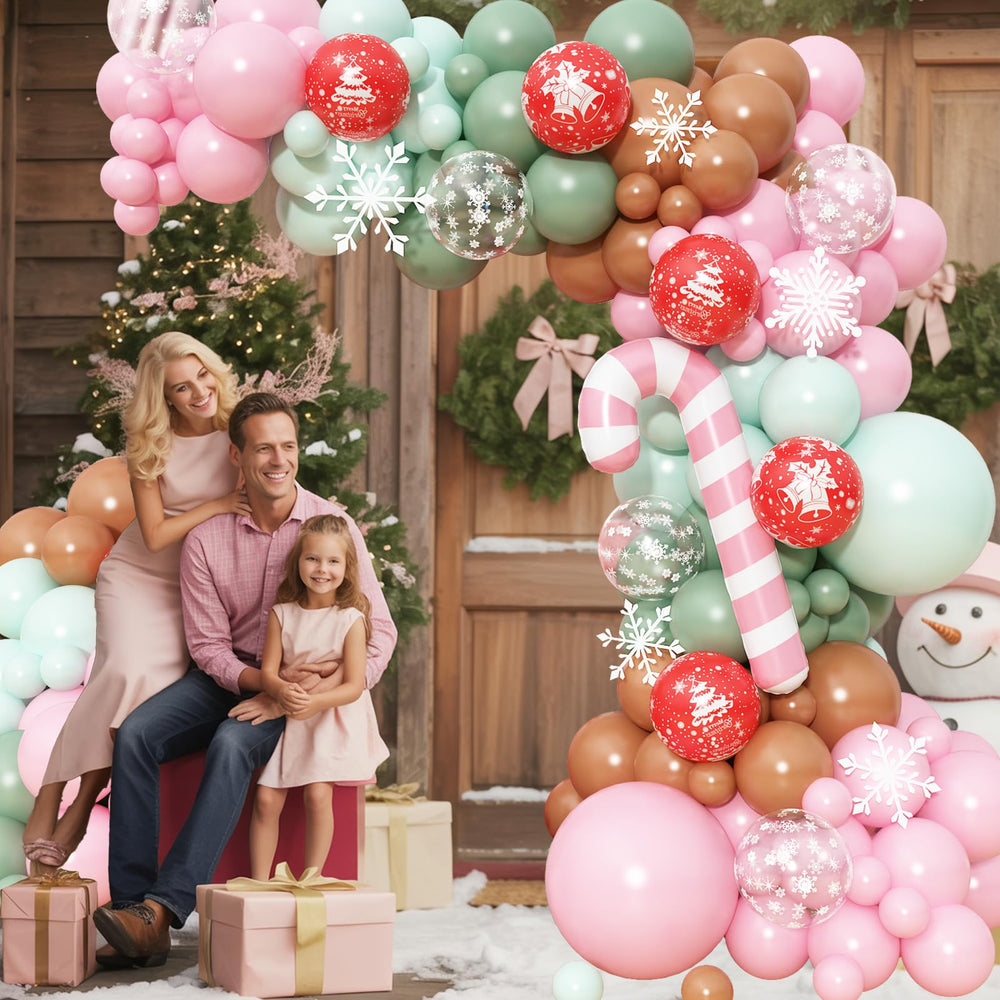 Paeyeq sage green 10in balloons provide subtle holiday accents
