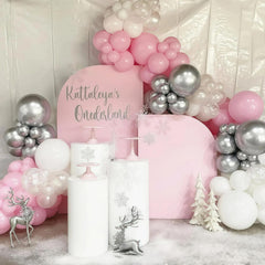 Paeyeq silver 10in balloon; adds subtle sparkle to garlands.