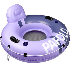 Pafolo river tubes 53-inch circle inflated for spacious lounging on calm waters.