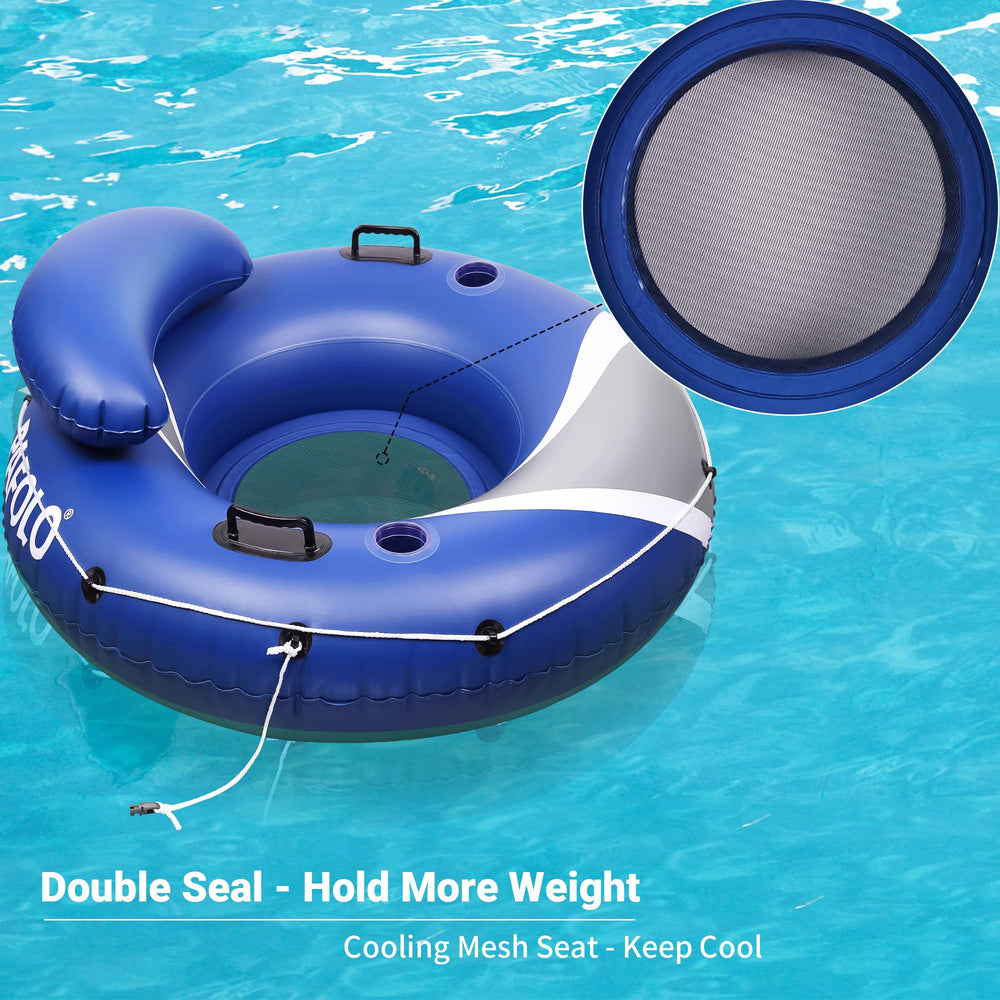 Two cup holders and two heavy-duty handles for secure water use