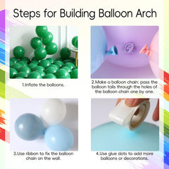 PageebO long green latex balloons for arch contrasts