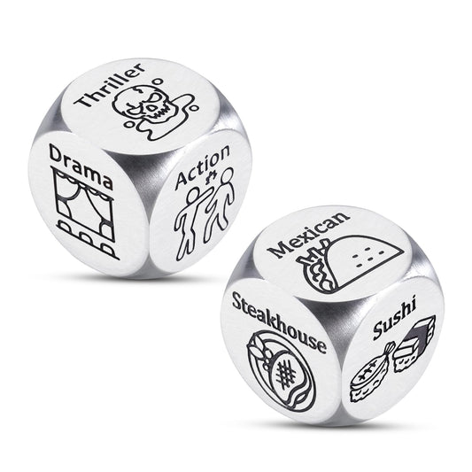 Paginafr 2pcs food decision dice package for effortless date night planning