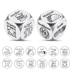 Paginafr gift box with two dice, ready for gifting