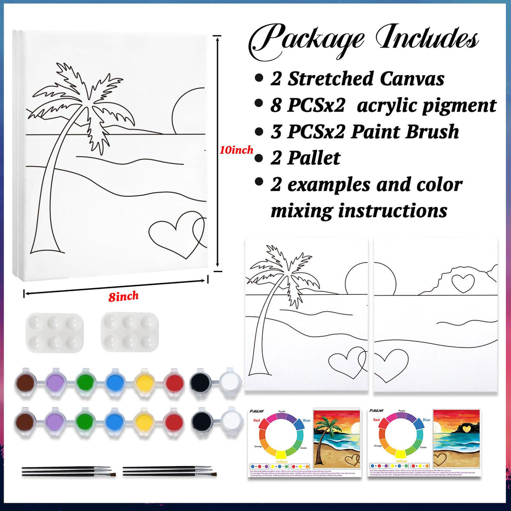PAILIM 8x10 couples painting kit gift option for birthdays or holidays