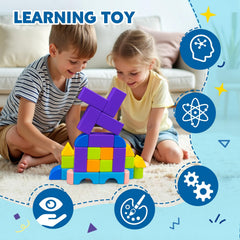 Pairez Toys ABS plastic blocks with rounded edges for gentle handling and safety.