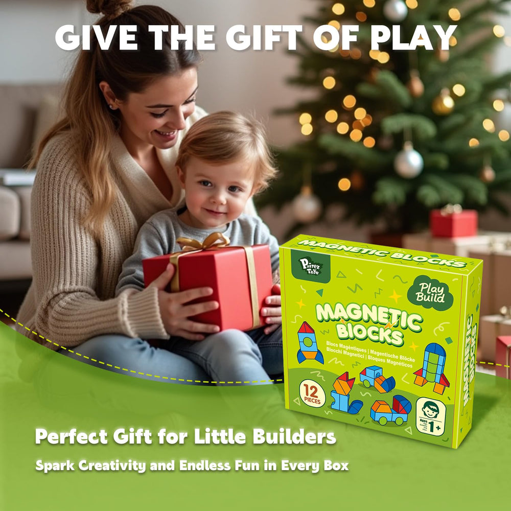 Pairez Toys magnetic blocks stack and build for creative construction.