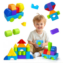Pairez Toys magnetic blocks front view showing vibrant 20-piece set for play