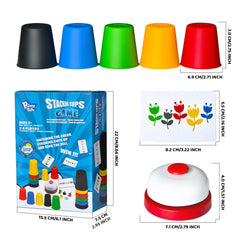 Pairez Toys Quick Stacking Cups 24 cards guide fast matching and turn-taking during play.